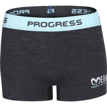 Boxerky Progress MW SKNZ dámské merino boxerky šedý melír Velikost: XL