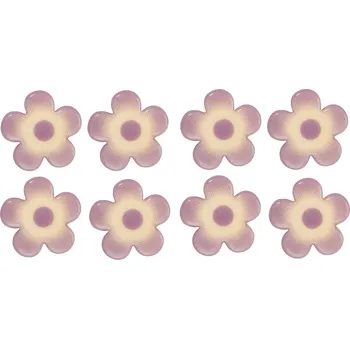 Čokoláda Günthart Fialové kytičky z bílé čokolády 8ks