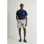 ŠORTKY WOOLRICH PRINTED RAYON SHORTS WHITE HAWAIIAN