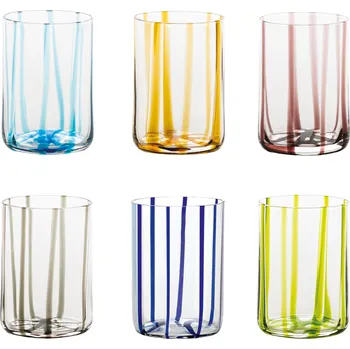 Sklenice Zafferano, Sklenice Tirache pruhované 350 ml, 6 ks - Formadore