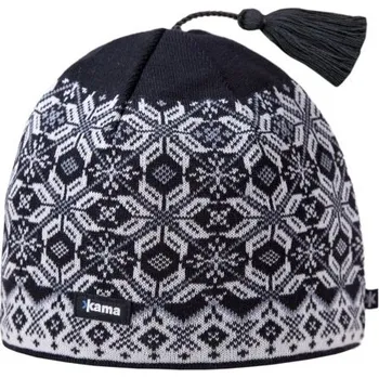 Pokrývka hlavy Kama pletená Merino čepice A57 110 - černá XL