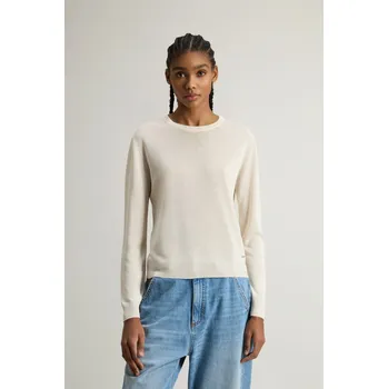 Dámský svetr SVETR WOOLRICH SHEER CREW KNIT WHITE