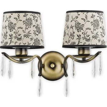 Svítidlo Lemir Nástěnné svítidlo O2481 K2 PAT Agila nástěník 2 ramenný, patina