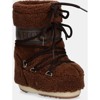 Dívčí sněhule Dětské sněhule Moon Boot MB ICON FLEECE 80D1403080 hnědá 88X, EUR 23/26