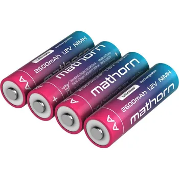 Článková baterie Mathorn NiMH dobíjecí baterie 4xAA 2600 mAh