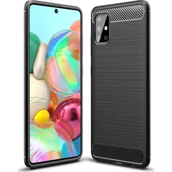 Beweare Ohebný carbon kryt na Samsung Galaxy A71 - černý