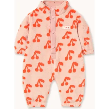 Kojenecký overal Tinycottons CHERRIES POLAR ONE-PIECE AW25.570 oranžová 24X, vel. 86