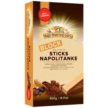 Cukrovinka BLOCK – Napolitánky KAKAOVE 400g