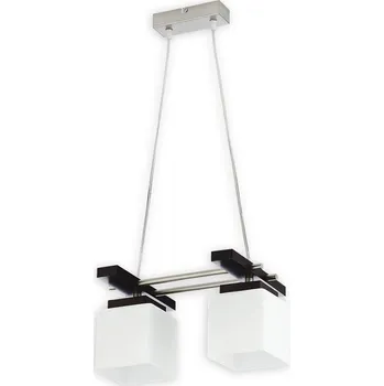 Svítidlo Lemir Lustr do obyváku O1672 WG Arnedo závěs 2, matný chrom + dřevo wenge