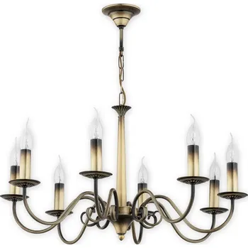 Lemir Závěsné svítidlo na řetězu O2898 W8 PAT Asti lustr 8 ramenný, patina