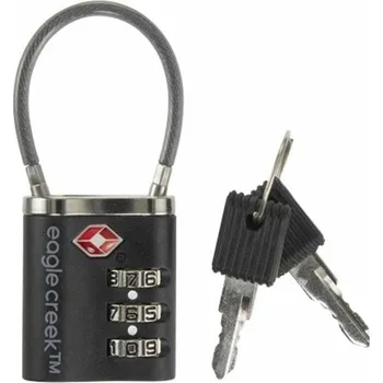 Visací zámek Eagle Creek kombinační zámek Cable TSA Lock graphite