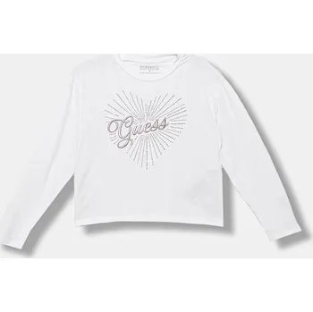 Dětské tričko s dlouhým rukávem Guess J5BI35.J1314.9BYA bílá 00X, vel. 122-125