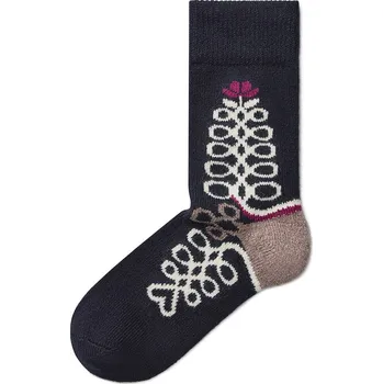 Pánské ponožky Vlnka Ponožky s ovčí vlnou Merino s lidovým vzorem tmavě modrá velikost ponožek 47-48