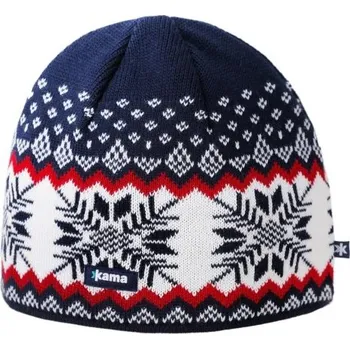 Sušička Kama pletená Merino čepice A137 108 - tmavě modrá XL