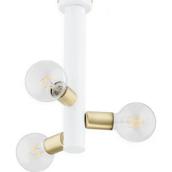 Svítidlo Lemir Stropní svítidlo O2823 W3 BIA Foco lustr 3 ramenný, bílá matná + patin