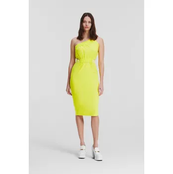Dámské šaty ŠATY KARL LAGERFELD CUT OUT JERSEY DRESS TENDER SHOOTS