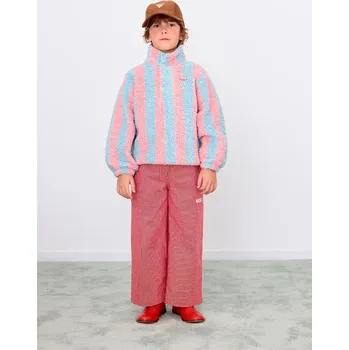 Chlapecká mikina Dětská mikina Tinycottons STRIPES SHERPA SWEATSHIRT AW25.372 modrá 50X, vel. 92