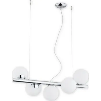 Svítidlo Lemir Lustr do obyváku O2915 W5 CH Osso závěsný lustr 5 ramenný, chrom