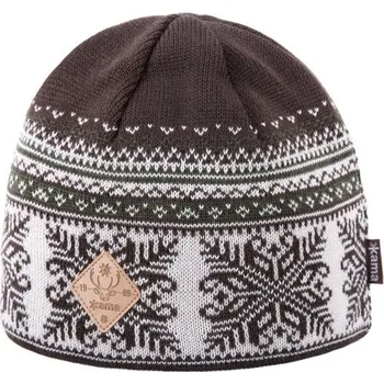 Čepice Kama pletená Merino čepice LW39 113 - hnědá L