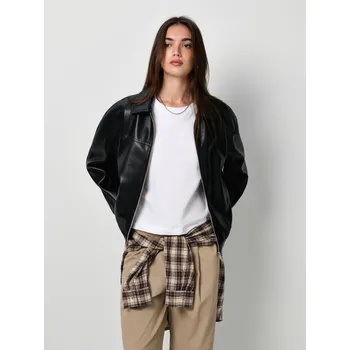 Dámský kabát Bunda z imitace kůže - XS - House - černá - 161HR-99X