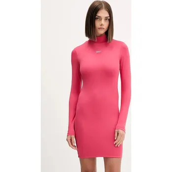 Dámské šaty Šaty Tommy Jeans červená barva, mini, přiléhavé, DW0DW21504 30D, vel. XL