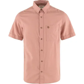 Pánská košile pánská košile s krátkým rukávem FJÄLLRÄVEN Övik Travel Shirt SS M Dusty Rose - S