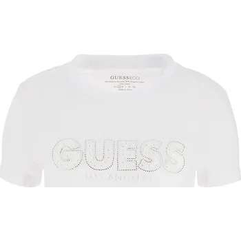 Dámské tričko Dámské Tričko s krátkým rukávem GUESS SS CN SANGALLO TEE W4GI14J1314-G011 – Bílá XS