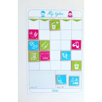 Kancelářský nábytek Ohebná magnetická plánovací tabule Můj týden