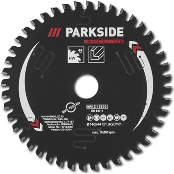 Pilový kotouč PARKSIDE PERFORMANCE® Pilový kotouč, Ø 140 mm (hliník, 44 zubů)