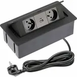 GTV Zásuvkový box AE-PBSUC2GU-20NN SOFT nábytková zásuvka 2x zásuvka s uze