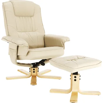 Křeslo Relaxační křeslo, polohovatelné, béžová, EDDIE