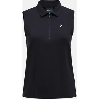 Dámská košile POLOKOŠILE PEAK PERFORMANCE W COMFORT ZIP SL POLO BLACK