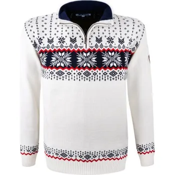 Pánský svetr Kama Merino svetr 4054 101 - přírodně bílá XL