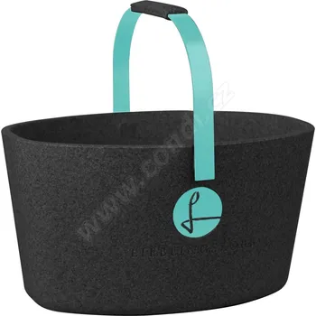 Cestovní taška Milovaný košík černý s tyrkysovou - LIEBLINGSKORB Basic deep black türkis