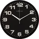 Designové nástěnné hodiny 3053zw Nextime Dash black 35cm