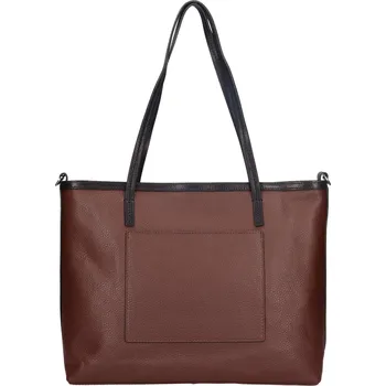 Dámská kožená kabelka Gianní Conti Lotta - hnědo-černá