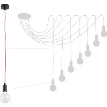 Svítidlo Lemir Závěsné svítidlo na lanku O2757 W7 CZA + CZE Maris lanko 7, černá matn