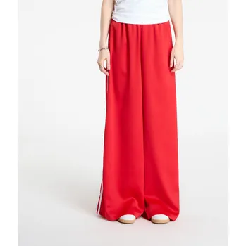 Dámské kalhoty Kalhoty adidas Adicolor Satin Wide Leg Track Joggers Better Scarlet/ Bright Yellow 10