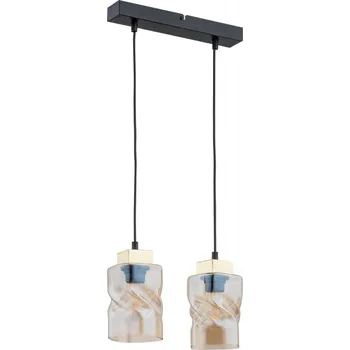 Svítidlo Lemir Závěsné svítidlo na lanku O2962 W2 CZA + ZL Meru závěs 2, matný černý