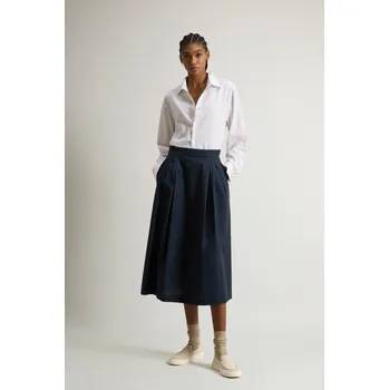 Dámská sukně SUKNĚ WOOLRICH EASY FULL SKIRT MELTON BLUE