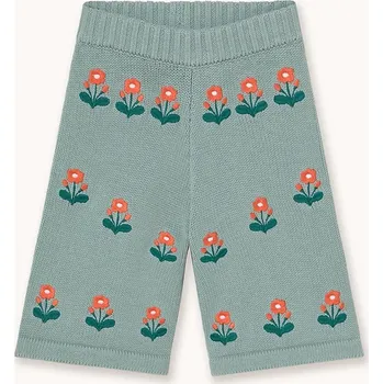 Kojenecké oblečení Kojenecké kalhoty Tinycottons FLOWERS BABY KNITTED PANT AW25.104 modrá 50X, vel. 86