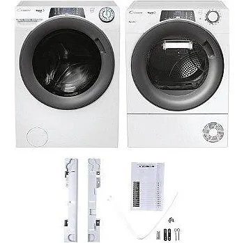 Set domácích spotřebičů Set pračky a sušičky Set Candy RP4 276BWMR8/1-S + Candy RP4 H7A2TRE-S + mezikus WSK1102/2 SLM FM STCK KIT + sleva 20 % při použití kódu