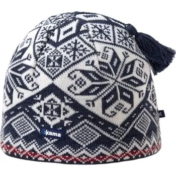 Čepice Kama pletená Merino čepice AW61 108 - tmavě modrá M