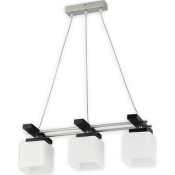 Svítidlo Lemir Lustr do obyváku O1673 WG Arnedo závěs 3, matný chrom + dřevo wenge