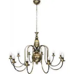 Lemir Závěsné svítidlo na řetězu 19_10 MIDI Kandelabr lustr 10 ramenný, pati