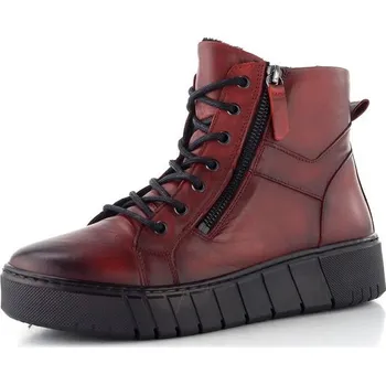 Dámské kozačky Creator kotník se zipem Siviglia Old Burnish red B-3421A - 39 | P697746