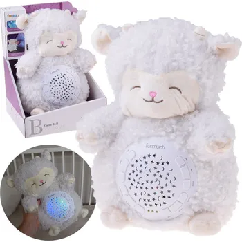 usínáček Plyšový projektor Ovečka - 20 ukolébavek a světelné efekty