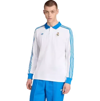 Pánská košile Pánská polokošile Adidas Real Madrid 25/26 Terrace Icons LS bílá
