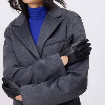 Čepice Reserved - Rukavice z ovčí kůže - černý - 483FE-99X - 483FE-99X-L