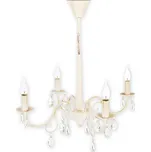 Lemir Závěsné svítidlo na řetězu O1954 AB Velio lustr 4 ramenný, antická bíl